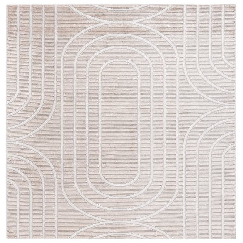 Tapis abstrait Kaillan Performance, Carré 6 pi 7 po