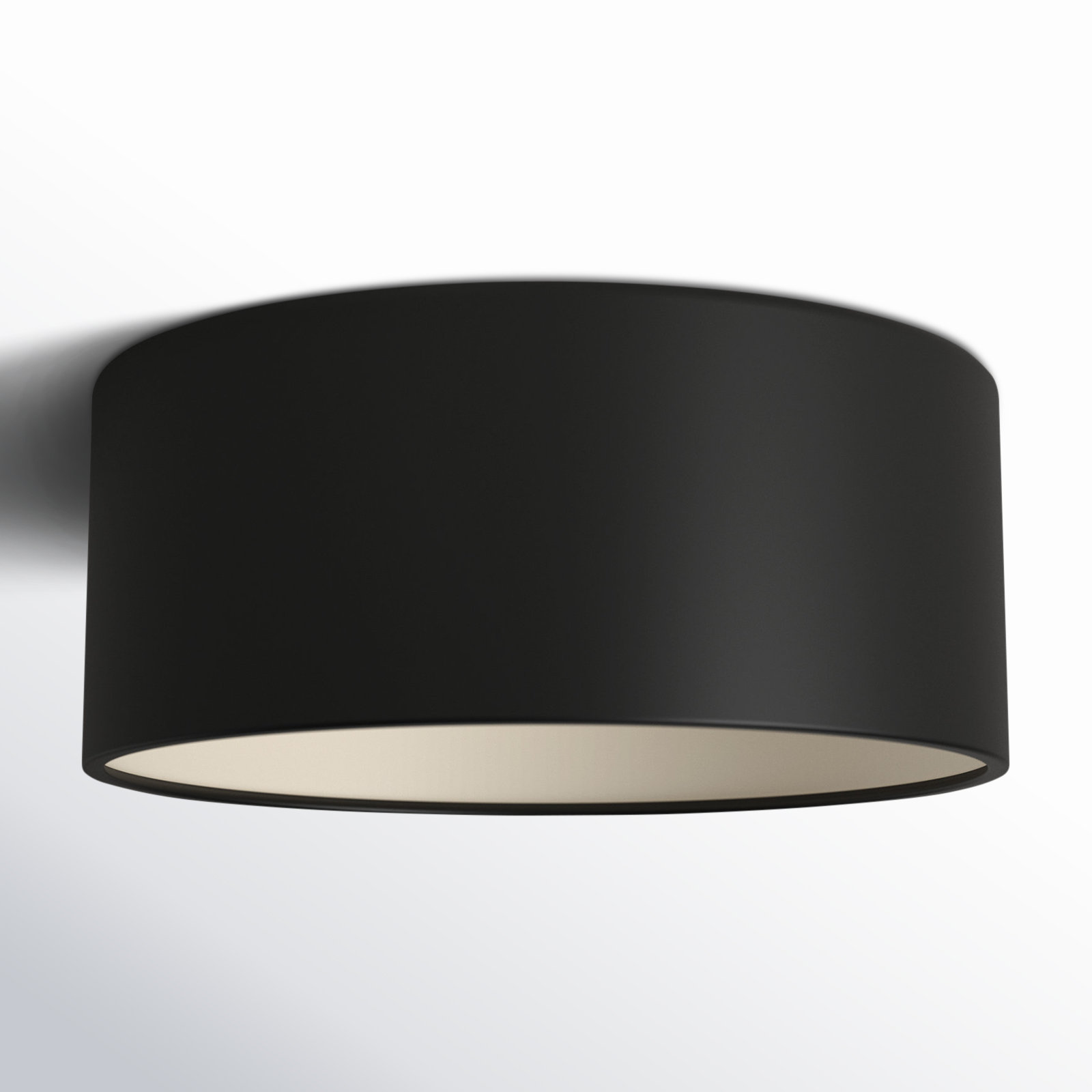 Leni Round LED Outdoor Flush Mount, Carbon Matte Black