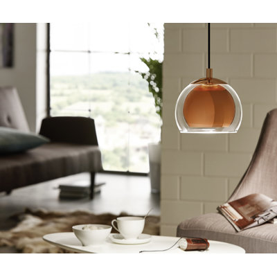 Claydon 1 - Light Copper Dome Pendant