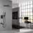 Luxury Matte Black Shower - 10 Inch Square Bathroom Rain Mixer With Nozzle For Easy Clean Wall Mounted System Cleaning