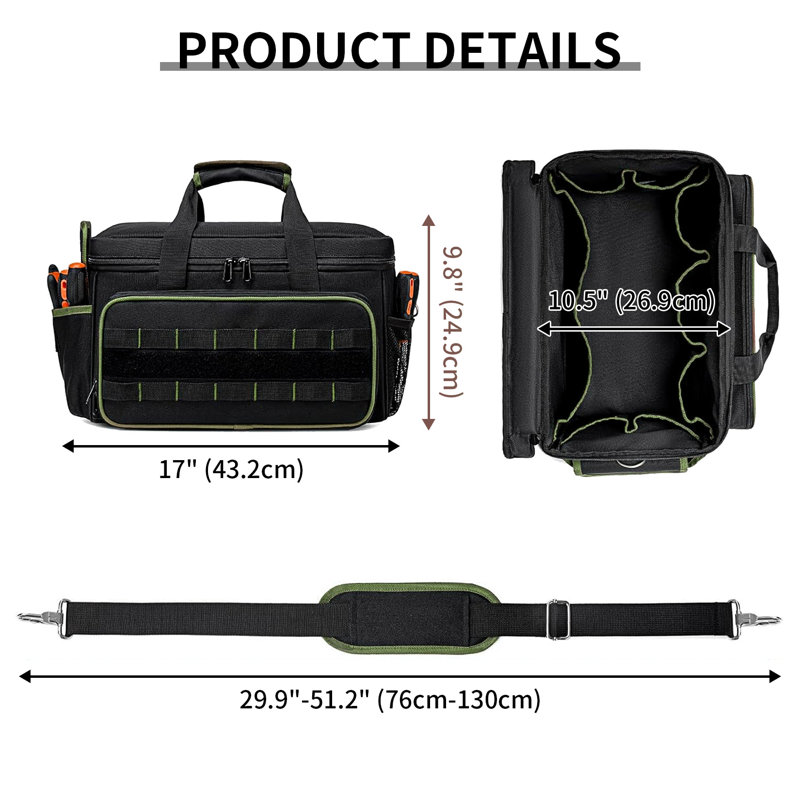 Sac à outils robuste 17 po Oxford