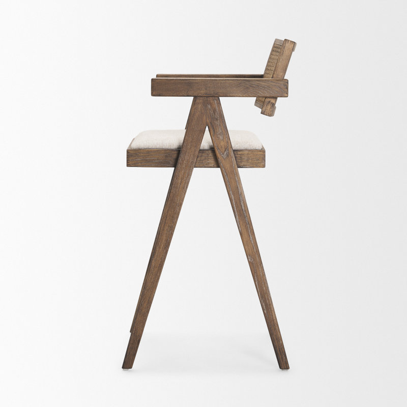 Indie Medium Brown w/ Cane Counter Stool, Counter Stool (26.46" Seat Height)
