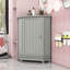 Armoire de salle de bain en bois avec tablette réglable-1388619054