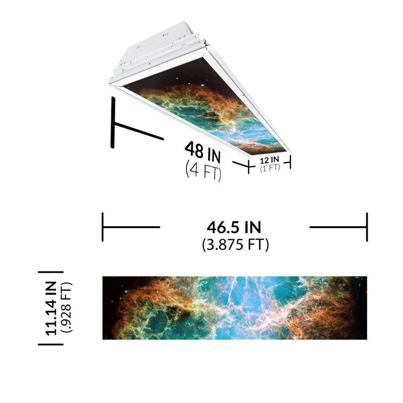 Astronomy Rectangle Fixture Component Ceiling Light