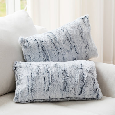 Rectangular Faux Fur Pillow Cover & Insert