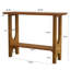Console de 41,34 pouces avec pieds en bois massif, canapé de style Mid-Century à 2 niveaux avec tablette de rangement pour salon, couloir, entrée, vestibule, assemblage facile, noyer clair