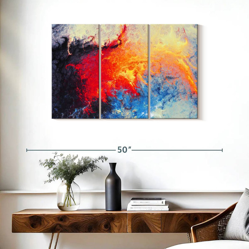 Avery Ice Flame Abstract, 24" H x 38" W