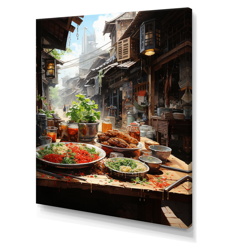 Vietnamese Street Food III, H 20 po x l 12 po x P 1 po, Toile tendue