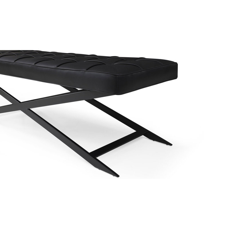 Banc de style révolutionnaire avec base en forme de X, Noir, noir, noir, noir, Noir, noir, noir, noir