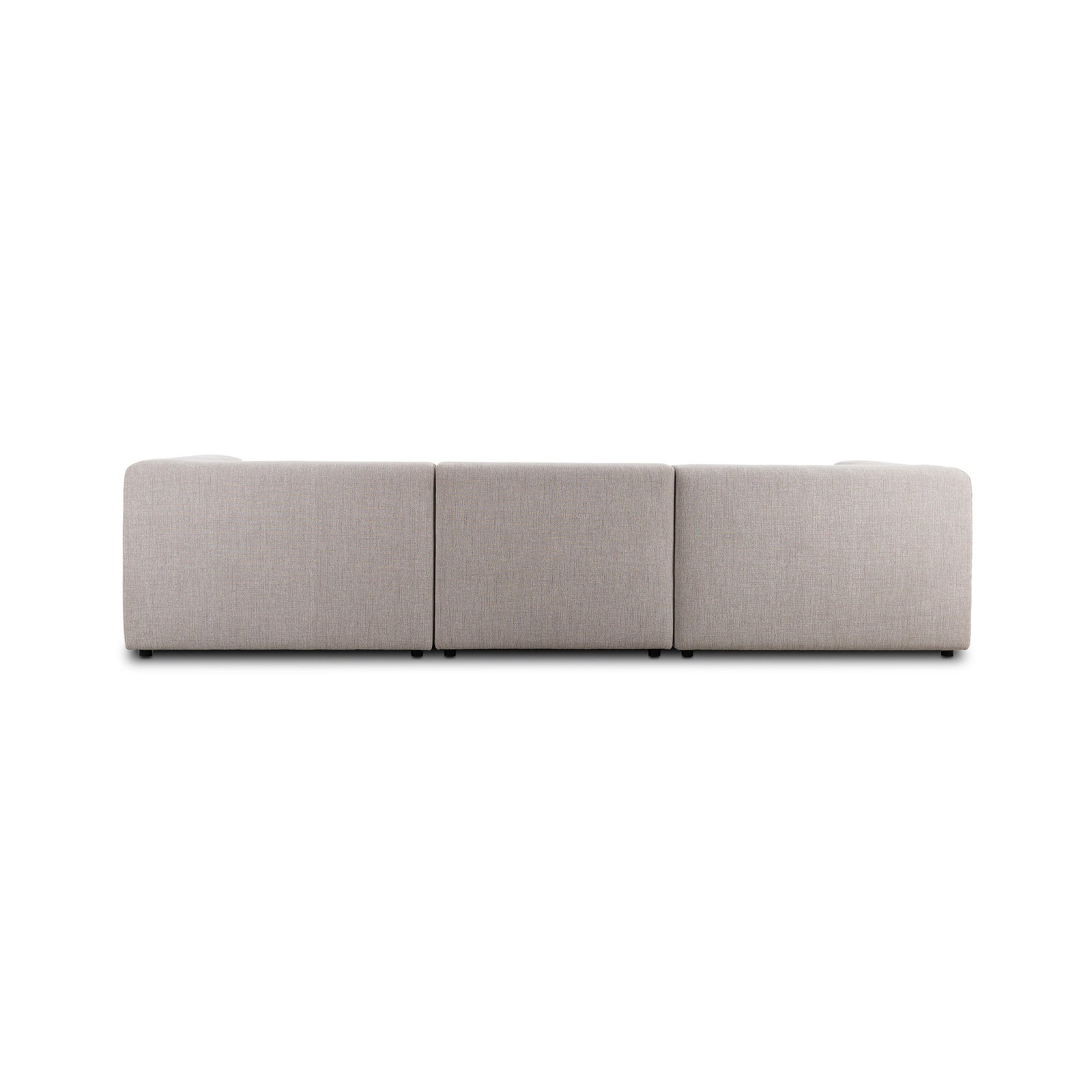 Upholstered Sectional, Napa Sandstone Polyester Blend, Right Hand Facing