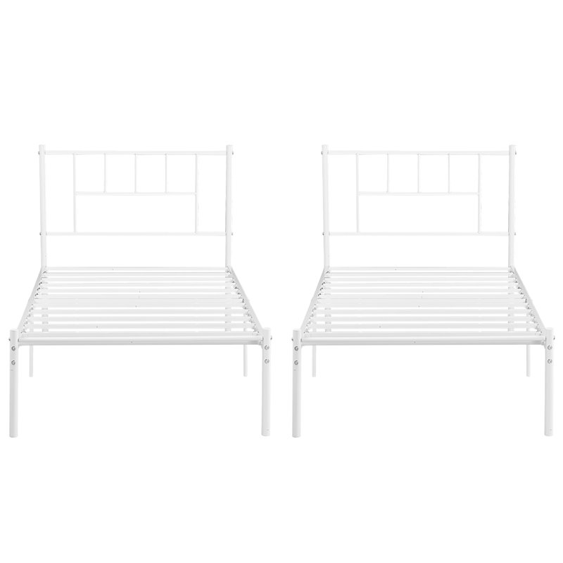 Lit plateforme simple, Blanc