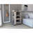 Bar Cart With Glass Door, 2-Side Shelves And Casters-1459266393