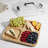 Denmark Tools for Cooks 4-Section Bamboo Charcuterie Board with Locking Plastic Lid and Handle