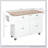 Rolling Kitchen Island with Drop Leaf, White
