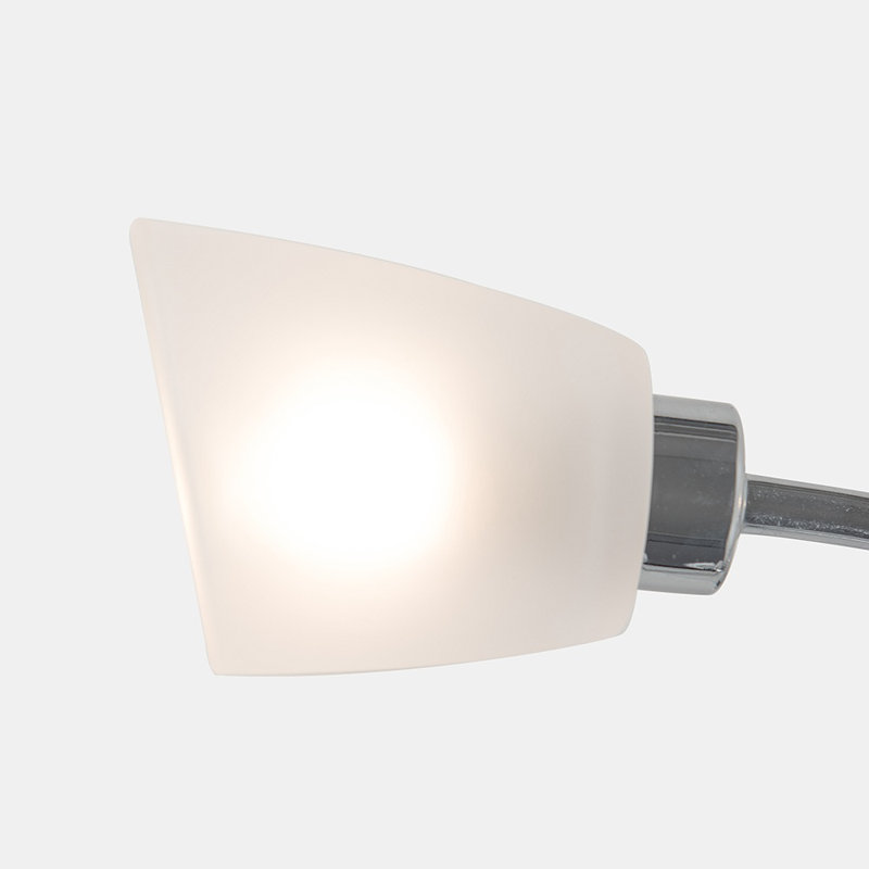 Saniya Glass Semi Flush Mount, Yes, Polished Chrome