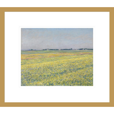 La plaine des champs jaunes de Gennevilliers par Gustave Caillebotte - Estampe numérique encadrée