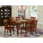 7 Piece Dining Set Consist of a Rectangle Solid Wood Table and 6 Kitchen Room Chairs, Mahogany-1104113411