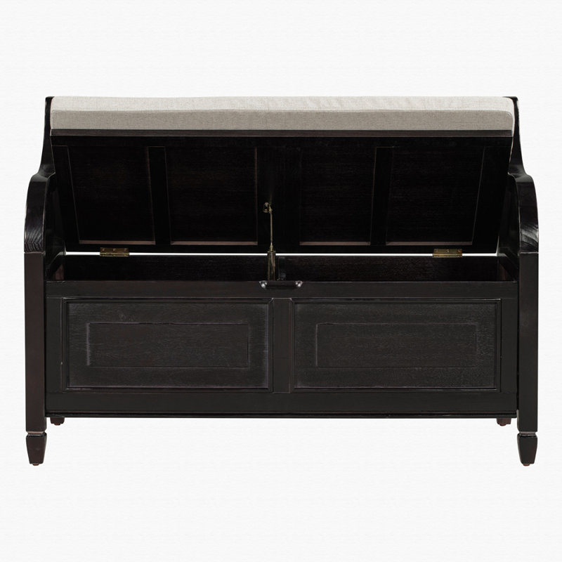 Marylea Upholstered Storage Bench, Espresso