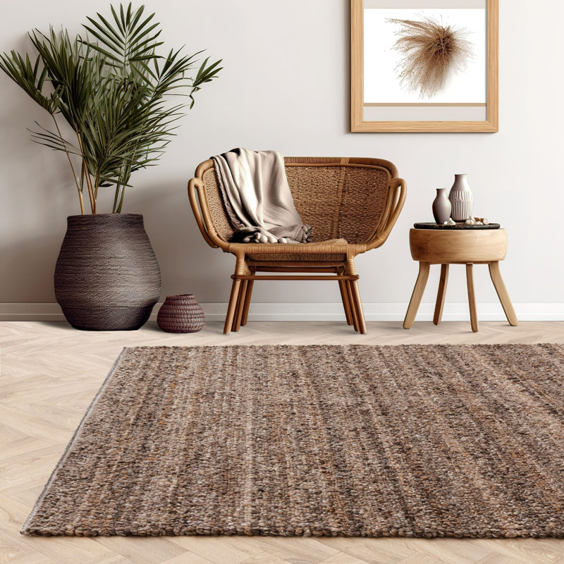 Somme Solid Colour Hand Woven Area Rug, Rectangle 200 x 290cm