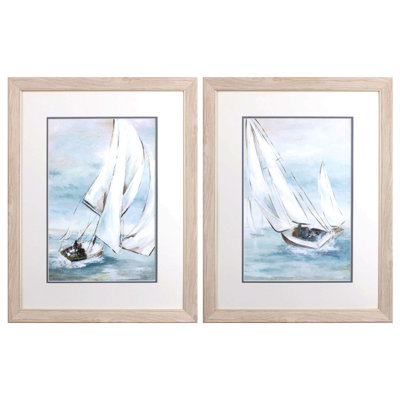 «Sail Wind» par Nan - ensemble de 2 reproductions de cadres photo