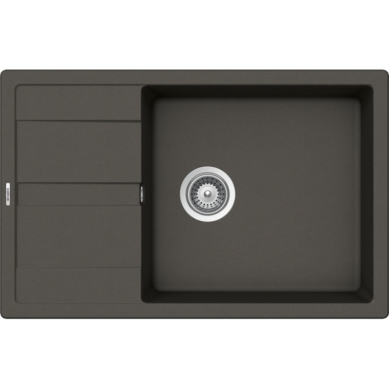 Schock Single Bowl Inset Kitchen Sink, Asphalt