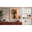 Geometric Floral Silhouette Art Deco 1 Piece Wrapped Canvas Wall Art-2032796587-2032796591