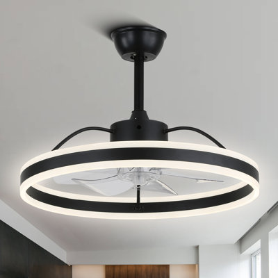 Chantrice 24" Reversible LED Ceiling Fan with Light and Remote, 6-speed Dimmable Ceiling Fan