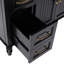 Meuble-lavabo 36 po avec lavabo, armoire de salle de bain avec tiroirs, cadre solide et panneau de fibres à densité moyenne, un paquet, noir