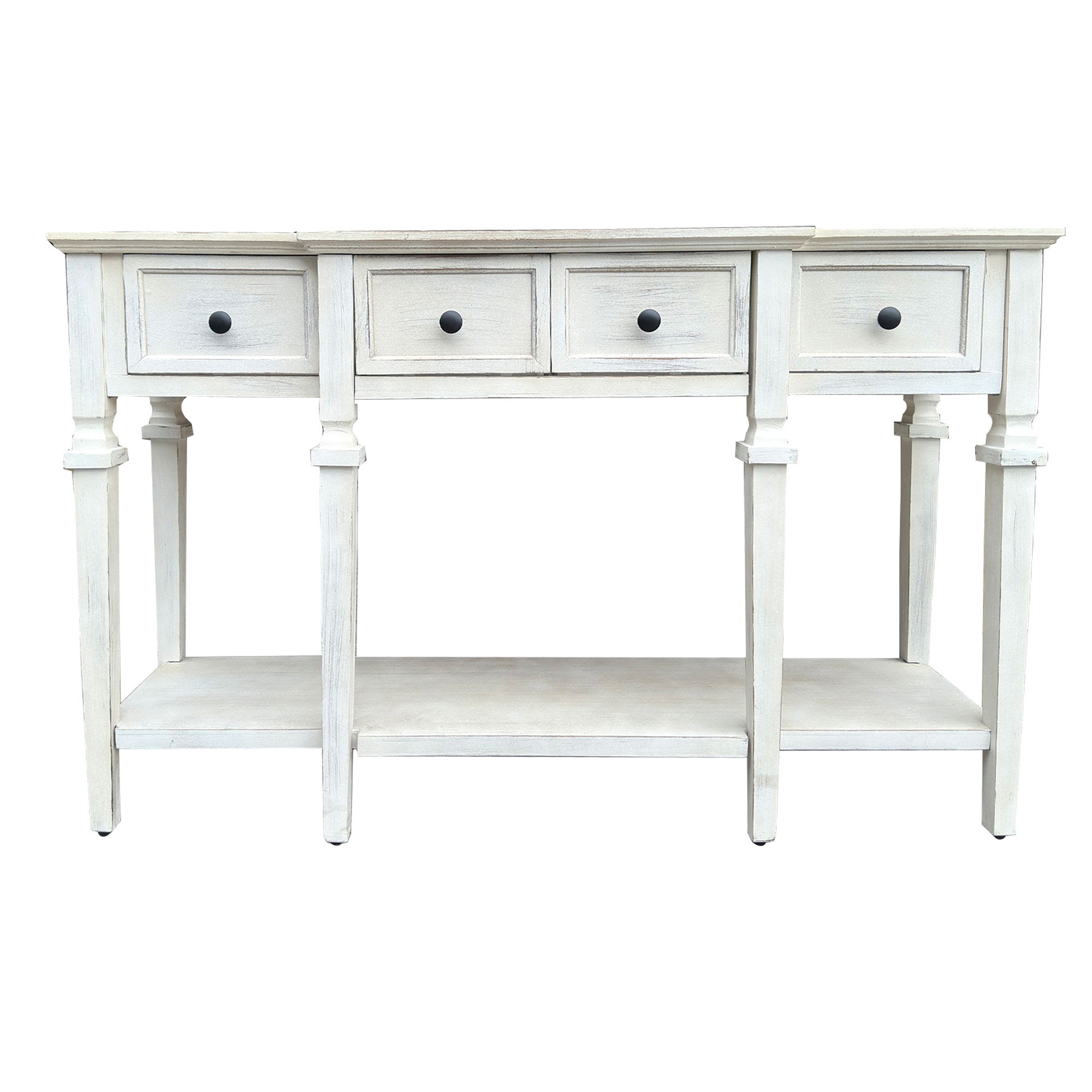 One Allium Way® 48 Inch Long Console Table With 4 Drawers And 1 Bottom ...