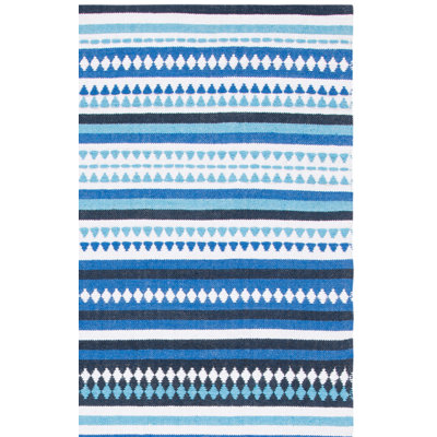 Brhianna Hand Woven Cotton Striped Rug