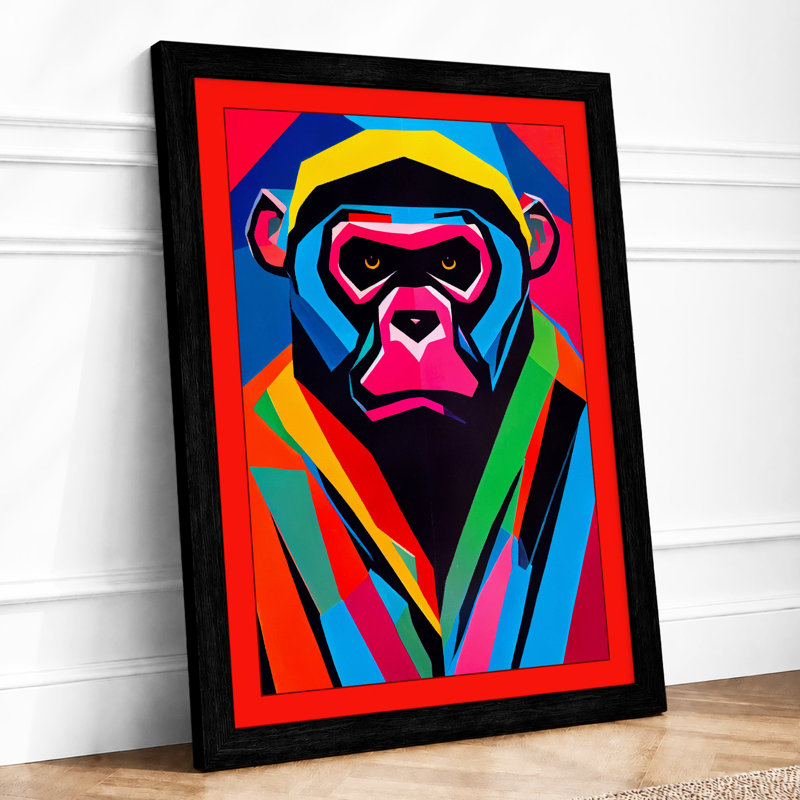 Primate Pop Art Modern - Print, A4 - 29.7 x 21.0 cm, Black