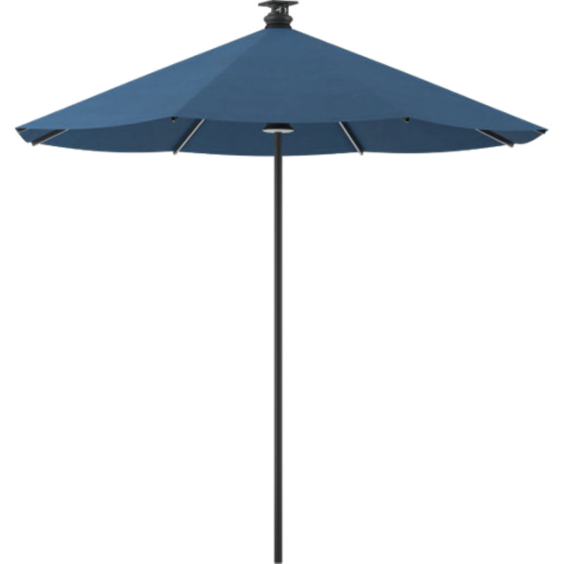 Pasticallo Paramount Series Smart Umbrella With Remote, Wind Sensor, Solar Panel, Led Center Lighting, Removeable Led Lighting Strip, Sunbrella Spectrum