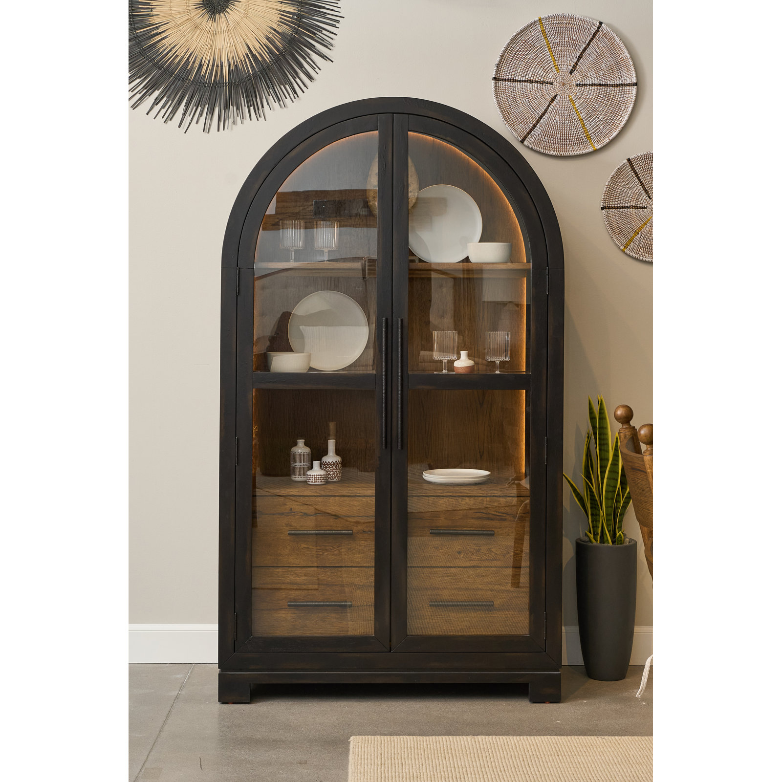 Black Display Cabinet