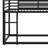 Metal House Bunk Bed With Built-In Ladder-1284728253
