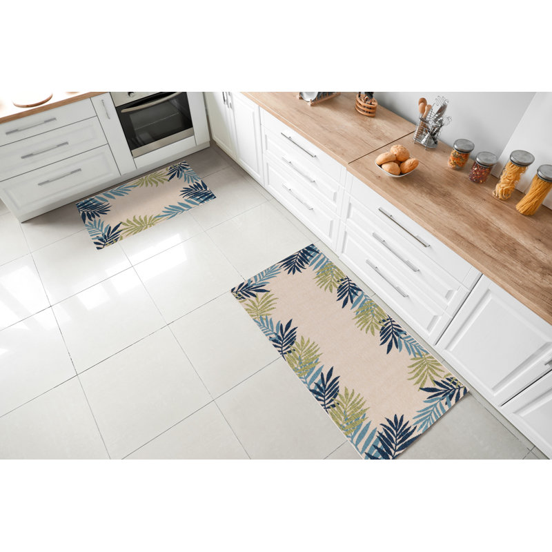 Tapis vert / bleu Springcreek, Tapis de couloir 2 pi 7 po x 6 pi 6 po