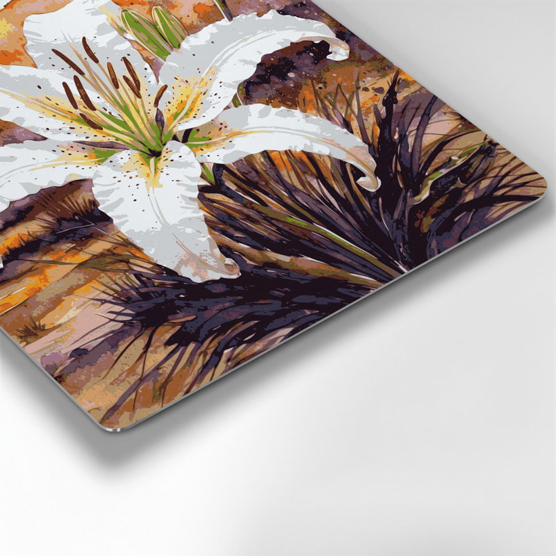 «Southwestern Plants Desert Lily», art mural en métal beige 160 po