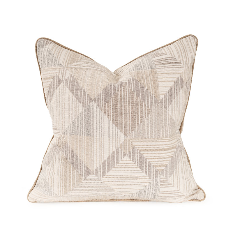 Oreiller en duvet Prisma Natural 20x20, Brun / gris, Carré 20 po, Mélange de duvet