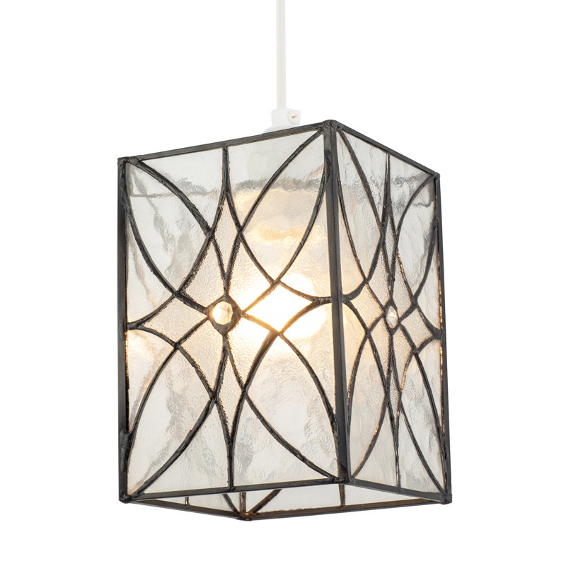 18cm H Glass Rectangle Pendant Shade ( No Direct Attachment Method ) in White