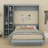 Gulshara Murphy Bed Wall Bed With Shelves, Wardrobe And LED Lights-487071939-487071966