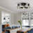 19" Industrial Ceiling Fan With Light - Flush Mount Caged Ceiling Fan With Remote, 3-Light Rustic Ceiling Fan, Silent 6-Speed Reversible DC Motor For Bedroom, Living Room