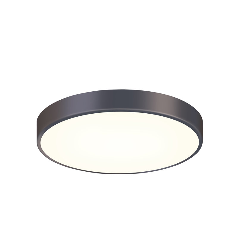 Plafonnier encastré 1 lumière DEL Pi, Bronze noir, H 2 po x l 16 po x P 16 po, 3000 K