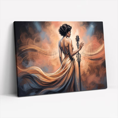 Singing Woman Canvas Wall Art Set Of 1