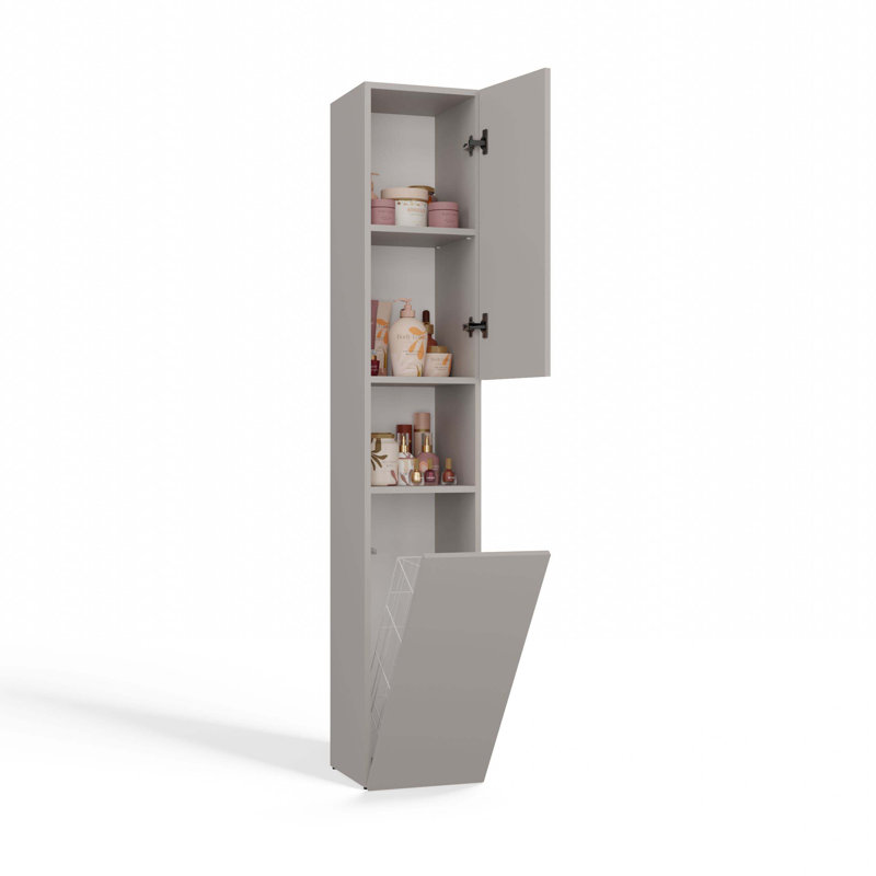 Robertina Freestanding Linen Cabinet, Beige