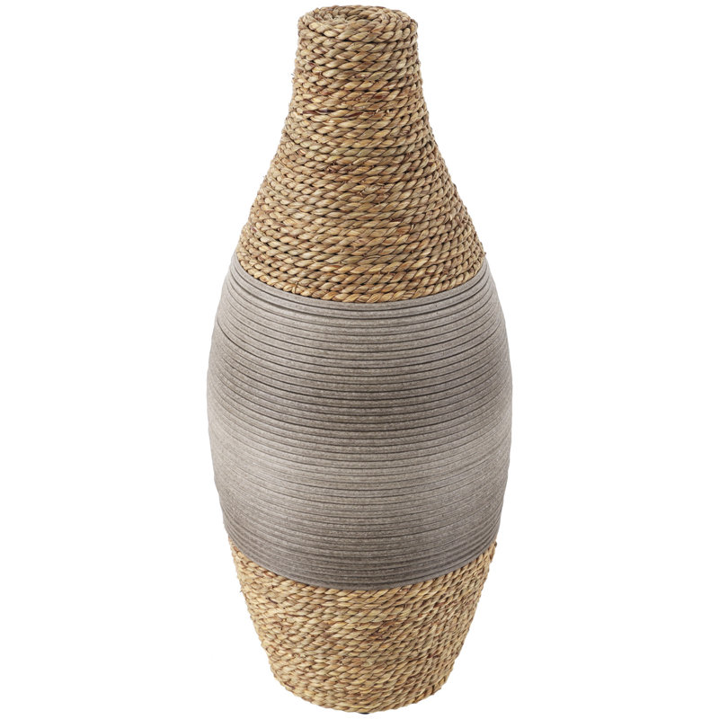 Areena Handmade Seagrass Table Vase, 18.5" H x 7.9" W x 7.95" D