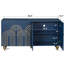 Buffet moderne cannelé, bleu marine, améliorant le rangement à domicile et l'esthétique convenant à diverses pièces-1059715198