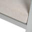 Fauteuil club d'extérieur en aluminium Cora, structure argentée avec coussin beige