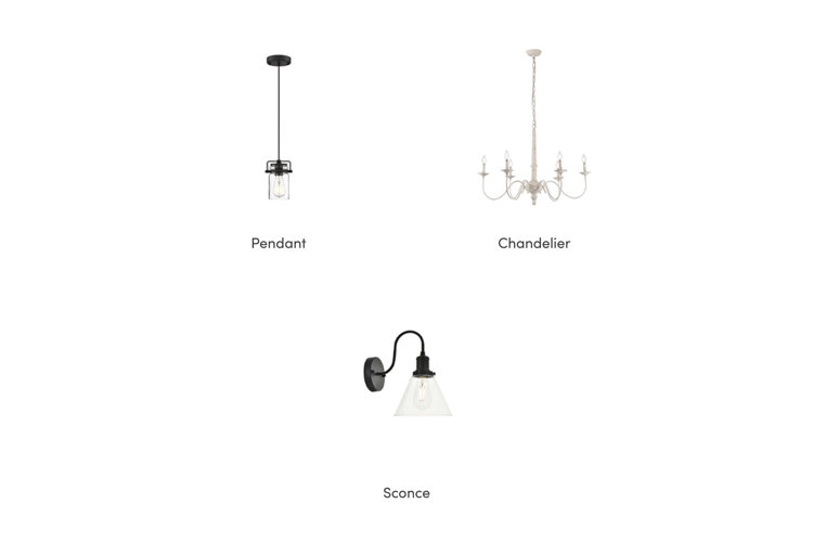 collage of three different types of ambient lighting