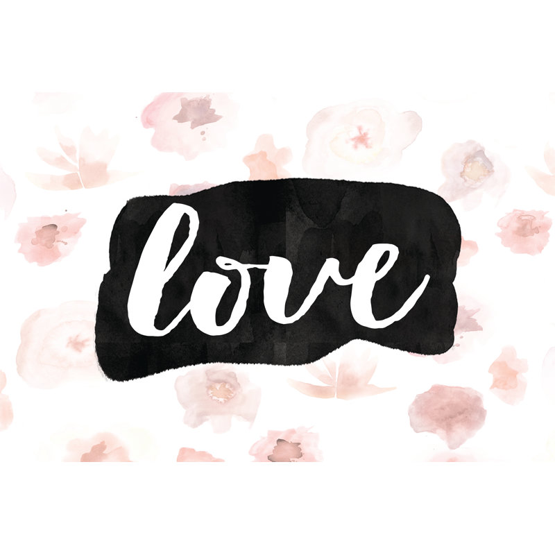 Floral Love - Wrapped Canvas Print, 81cm H x 122cm W x 3.8cm D