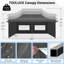 Auvent 10 x 20 pi avec auvent, auvent robuste-103709823