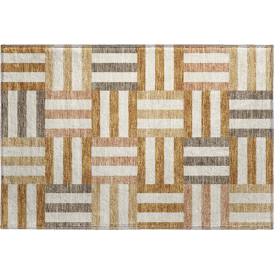 Premium Machine Washable Mayfield AMF2332 Geometric Rug